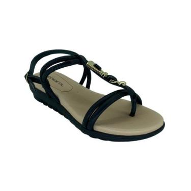 Imagem de Sandália Piccadilly Napa Stretch Soft 523002 - Feminino, Preto, 37