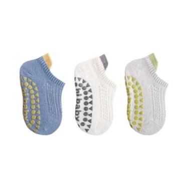 Imagem de Meias De Malha De Algodão Para Crianças, Meninos E Meninas, 3 Pares, R
