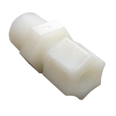 Imagem de LASCO 19-5013 adaptador de rosca de tubo macho encaixe de compressão com tubo OD de 3/8 polegadas e rosca de tubo macho de 1/8 polegadas, nylon