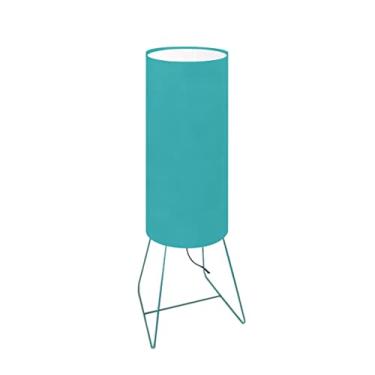 Imagem de Abajur Mesa Azul Tubo 64cm Cúpula Ø18 Cores Diversas Md1086