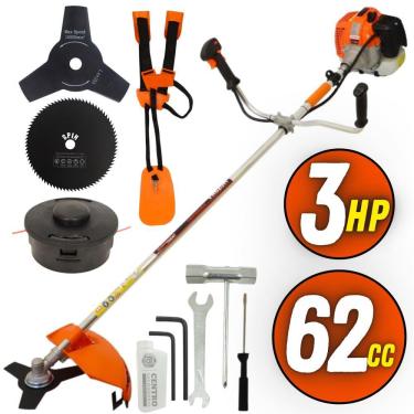 Imagem de Roçadeira Profissional Lateral Vulcan Vr620h À Gasolina 2 Tempos 62cc 3hp 10500rpm Com...