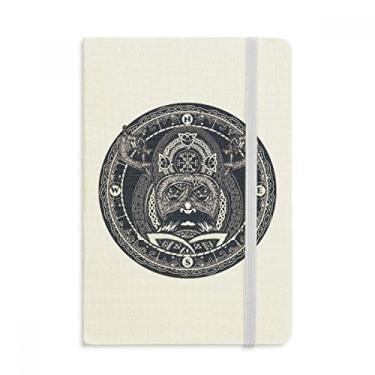 Imagem de Caderno com estampa artística de bússola pessoal oficial de tecido rígido diário clássico