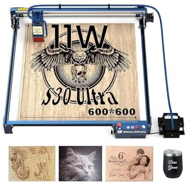 Imagem de SCULPFUN S30 Ultra 11W Máquina de Gravação a Laser CNC Cortador a Laser com Área de Gravação Grande de 600 x 600 mm Assistência Automática de Ar Gravação de Alta Precisão de 0,005 mm