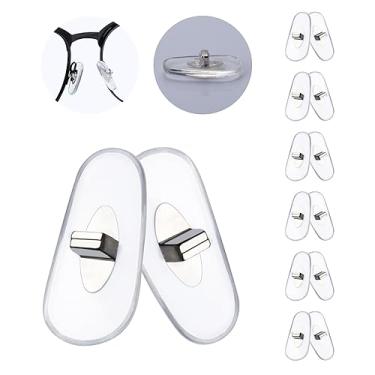 Imagem de MYCOURAG 6 pares de peças de nariz de borracha de silicone de substituição compatíveis com óculos de sol RayBan RB3604/RB8052/RB8054/RB3523/RB3534/RB3536/RB3538