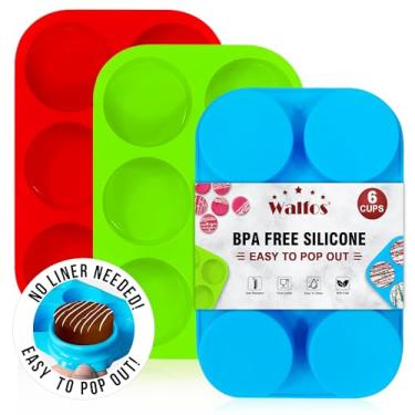 Imagem de Molde de silicone Oreo para biscoitos, moldes oréos redondos com tampa de chocolate Walfos, livre de BPA e antiaderentes, perfeito para biscoitos, Oreos, doces, sabonete, cupcake, pudim, geleia, conjunto com 3