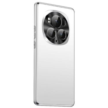 Imagem de LTLMYDAM Capa de PC fosca para Honor Magic 6Pro/Magic 6, lente de metal, cobertura total, à prova de choque, ultrafina, à prova d'água e à prova de óleo, capa rígida, branca, 70 Ultra