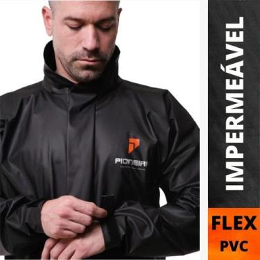 Imagem de Capa De Chuva Moto Motoqueiro Pioneira PVC Combate Masculina, G