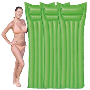 Imagem de Kit 3 Colchões Bronzeador Inflável Boia Piscina Gigante 1.83x0.69m - H