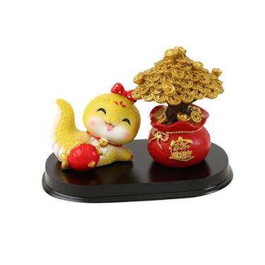 Imagem de Generic Estatueta de Escultura de resina Casa Ano Novo Mesa Feng Shui Árvore de dinheiro Estátua Figura animal para festa de família Prateleira, com Peixe