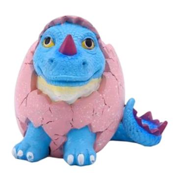 Imagem de IEUDNS Vaso de flores em forma de dinossauro, vaso de escultura, bonsai, vaso de flores exclusivo para presente de inauguração, Azul