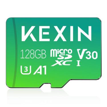 Imagem de Cartão Micro SD KEXIN 128GB com adaptador 90MB/s 4K UHD V30 A1 C10