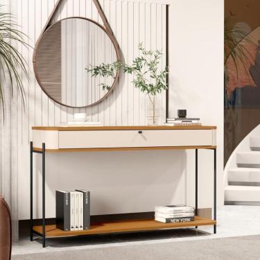 Imagem de Bancada Baton Rouge Off White Nature Preto
