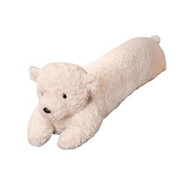 Imagem de EHJRE Travesseiro Animal Longo Brinquedo de Pelúcia para Crianças E Decoração, Urso Branco