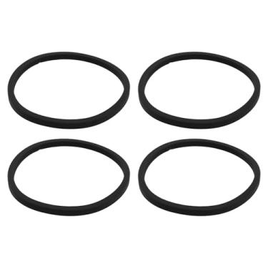 Imagem de ECSiNG 4 peças de fita adesiva quadrada de borracha com diâmetro interno de 20 mm para tocadores de fita, gravadores, discos de CD ROM, fitas de áudio