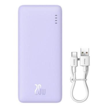 Imagem de Power Bank Turbo  Baseus Airpow 20000mah 20w Cabo Usb-c, roxo