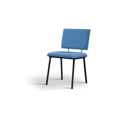 Imagem de Cadeira Antonella Linho Azul Jeans 77x45x45 cm Daf
