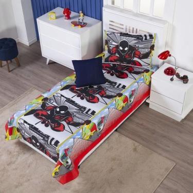 Imagem de Colcha Cobre Leito Infantil Solteiro Menino Personagens + Capa de Almo