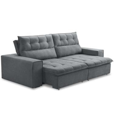 Imagem de Sofá Retrátil Reclinável Para Sala 3 Lugares 240cm Neruda F04 Veludo C