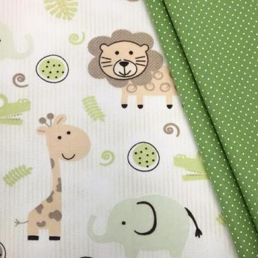 Imagem de Kit Tecido Tricoline Composê Estampado Selva 2 cortes 50x1,50 mt - Tec