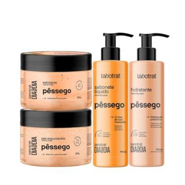 Imagem de Labotrat Pêssego Esfoliante 300ml + Sabonete + Hidratante + Sais