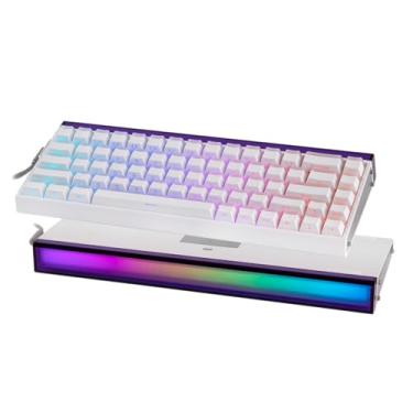 Imagem de EPOMAKER Teclado magnético para jogos Aula Hero68 HE, acionamento ajustável de 0,01 mm, interruptor rápido de efeito Hall de 8 kHZ, caixa RGB e luz de fundo, programável, 65% QWERTY (farol branco)