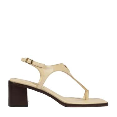 Imagem de Sandália Couro Salto Médio Bloco Schutz