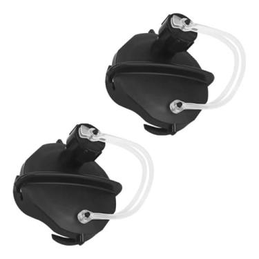 Imagem de WKZO Tampa de esgoto de 9 cm com conexão de mangueira, tampa de tanque de resíduos RV à prova de vazamento para campistas e trailers (preto, 2 peças)