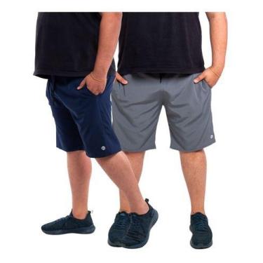 Imagem de Kit 2 Bermuda Plus Size Masculina Tactel Com Elastano - BEN20 PREMIUM,