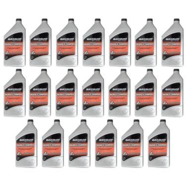 Imagem de Óleo Motores de Popa 2T Quicksilver TCW3 1 Litro Kit Com 20 Litros - M