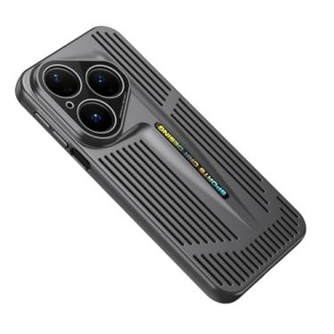 Imagem de Blade Cooling Case for Huawei Pura 70 Phone Case, Heat Sink Phone Cover with Electroplating, Multi-Protection Radiator Design for Huawei Pura 70 Case Black