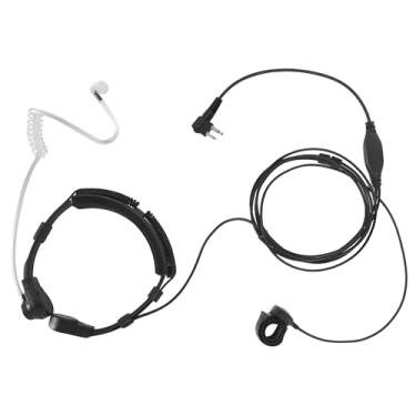Imagem de Fone de ouvido tático subvocal para microfone de pescoço PTT cordão ajustável laringofone tubo acústico de condução óssea para Motorola Mag One rádio de 2 pinos cp200d cp100 rdu4100 pr400 CLS 1110