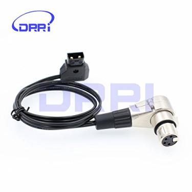 Imagem de DRRI Cabo de alimentação DRRI D-Tap para XLR fêmea de ângulo reto de 4 pinos para câmera DSLR Camcorder/monitor de câmera ARRI