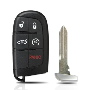 Imagem de Chave de substituição inteligente para Chrysler 300/Dodge Charger/Challenger/Dart 2011-2018, controle remoto de 5 botões com partida 05026676AH/AC, 56046759AF M3N-40821302 433MHz