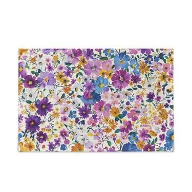 Imagem de WELLDAY Quebra-cabeça colorido aquarela flores 500 peças grande jogo de arte para adultos adolescentes