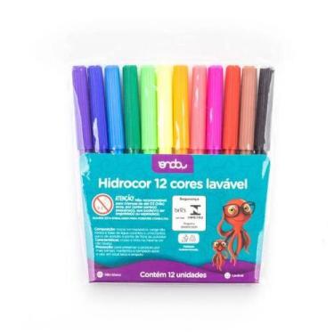 Imagem de Lápis de Hidrocor Lavável com 12 Cores - Onda Pro