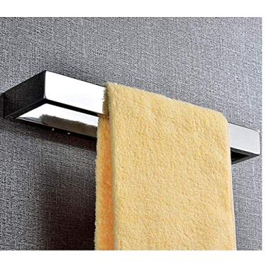 Imagem de Susmirror Toalheiro de parede para banheiro, hotel, cozinha, suporte de toalha de banheiro montado na parede, trilho de hotel, prateleira de armazenamento