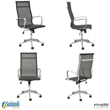 Imagem de Kit 4 Cadeiras Office Sevilha Alta Telinha Várias Cores - Rivatti, Pre