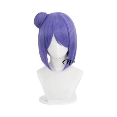 Imagem de Peruca Cosplay Curta Azul Resistente Ao Calor Sintética Para Anime Com