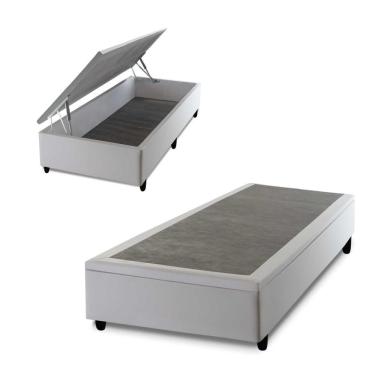 Imagem de Base Box Baú Branco Solteiro 88x188x45 - King House
