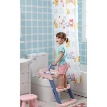 Imagem de Assento Redutor Infantil Escada Dobrável Almofadado Antiderr - Congrat