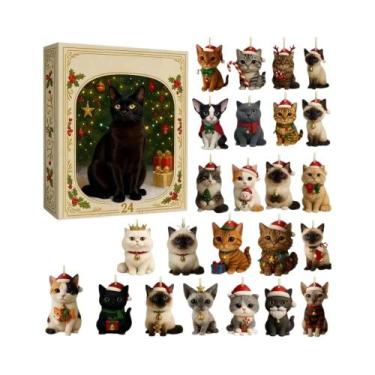 Imagem de Calendário Do Advento De Natal 2025 Para Amantes De Gatos Com 24 Dias,