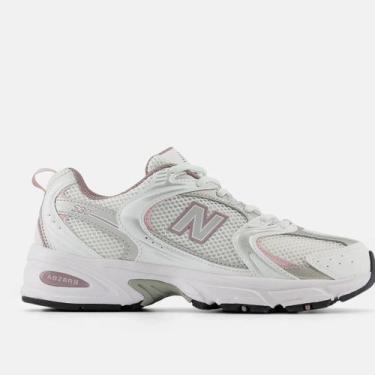 Imagem de Tênis Feminino Casual Moda New Balance 530 - Branco/Prata/Rosa, 34