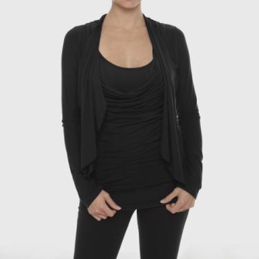 Imagem de Beyond Yoga Supima Camisa Cachecol Modal, Preta, Média