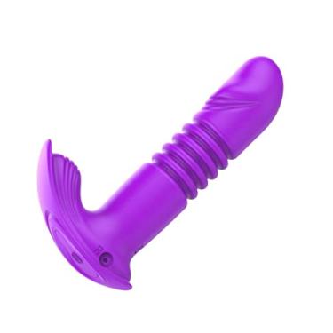 Imagem de Vibradores Telescópicos Aquecimento Estimulador Sexual Feminino 12 Frequências Com Controle Remoto Sem Fio Brinquedo Sexual Zatla (Roxo)