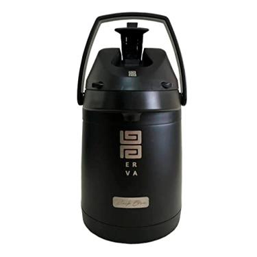 Imagem de Garrafa Térmica Inox Preta Alavanca 2,5l Tereré Black Erva