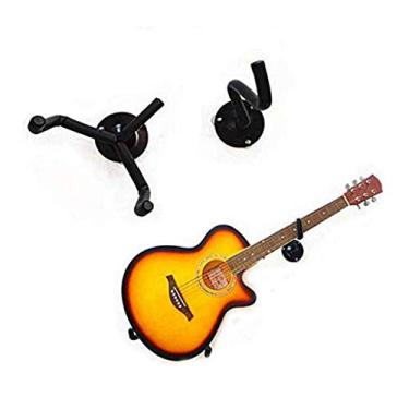 Imagem de Suporte de pendurar de guitarra para montagem na parede para usar em guitarra elétrica, violino, ukulele de 66 cm, gancho de guitarra