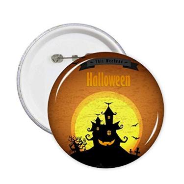 Imagem de Decoração de Halloween Fantasma Morcego Fear Art Deco Presente Alfinetes Moda Emblema Botão Decoração 5 peças