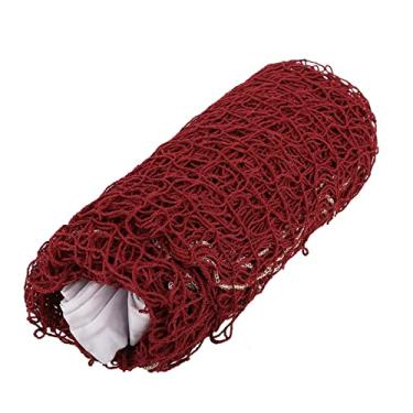 Imagem de Conjunto de rede de badminton,conjunto esportivo port¨¢til para badminton, rede de malha de badminton port¨¢til dur¨¢vel de 2 cores para treinamento de entretenimento esportivo ao ar livre(Red), Re