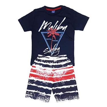 Imagem de Conjunto Camiseta e Bermuda Tactel TMX Malibu Marinho