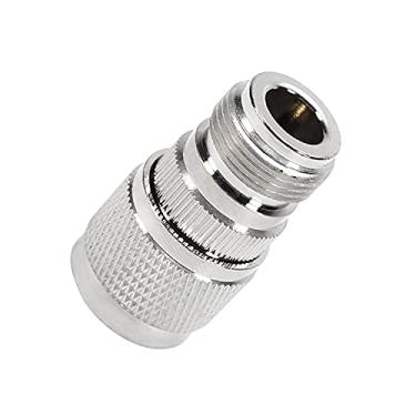 Imagem de Bettomshin 1 peça N macho para N fêmea conector adaptador coaxial RF para antenas dispositivos LAN sem fio prata cobre